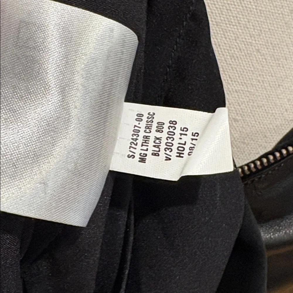 Banana Republic BR Monogram Black Lamb Leather Mini Dress size 2